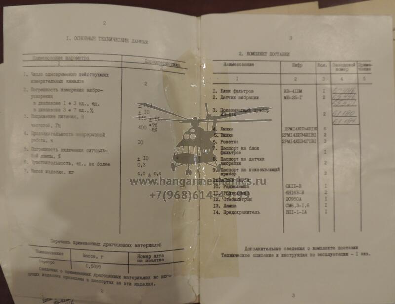 Аппаратура контроля вибрации ИВ-41 БН,БМ